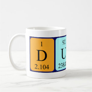 Tasse de nom de table périodique Duarte