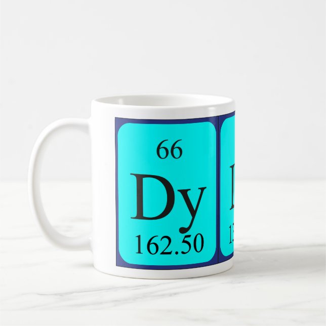 Tasse de nom de table périodique Dylan (Gauche)