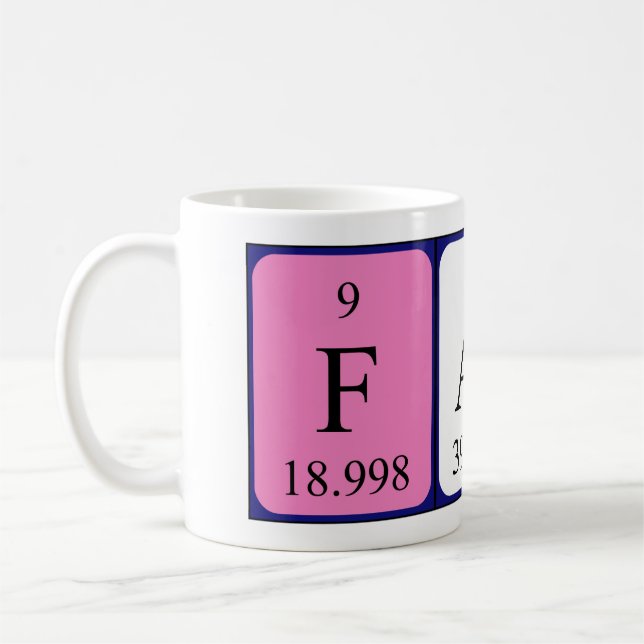 Tasse de nom de table périodique Fares (Gauche)