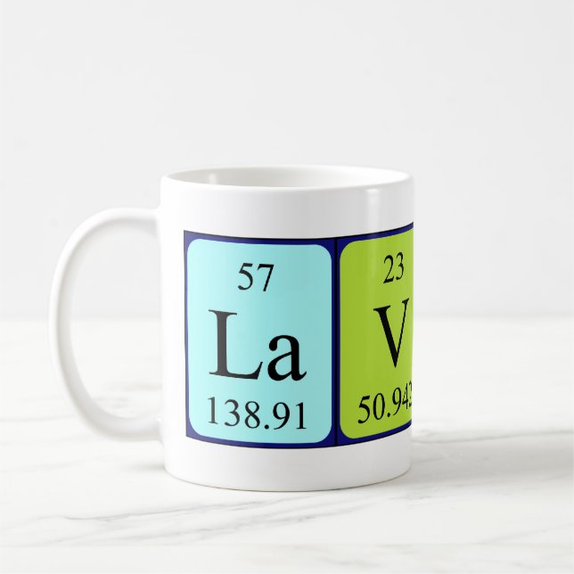 Tasse de nom de table périodique Laverne (Gauche)