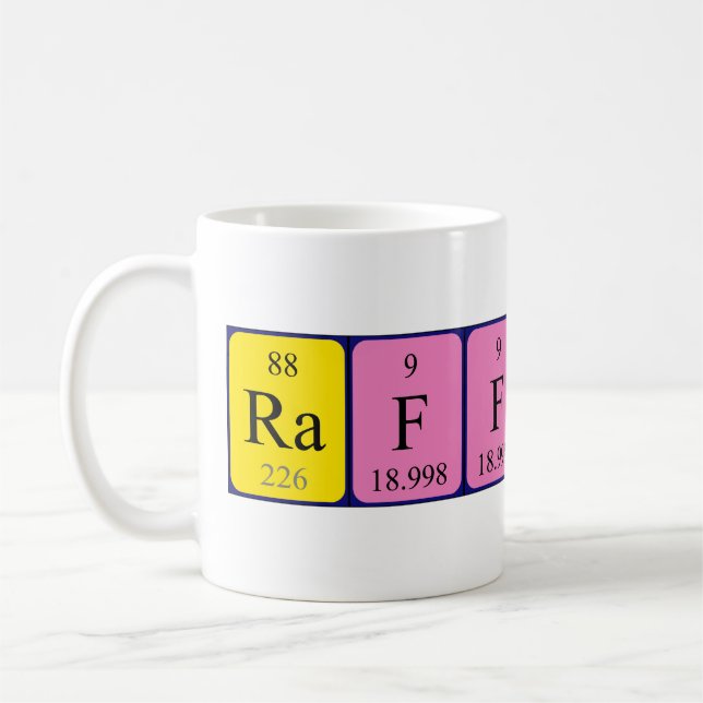 Tasse de nom de table périodique Rafferty (Gauche)