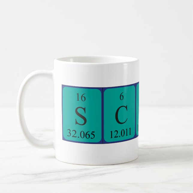 Tasse de nom de table périodique Scott (Gauche)