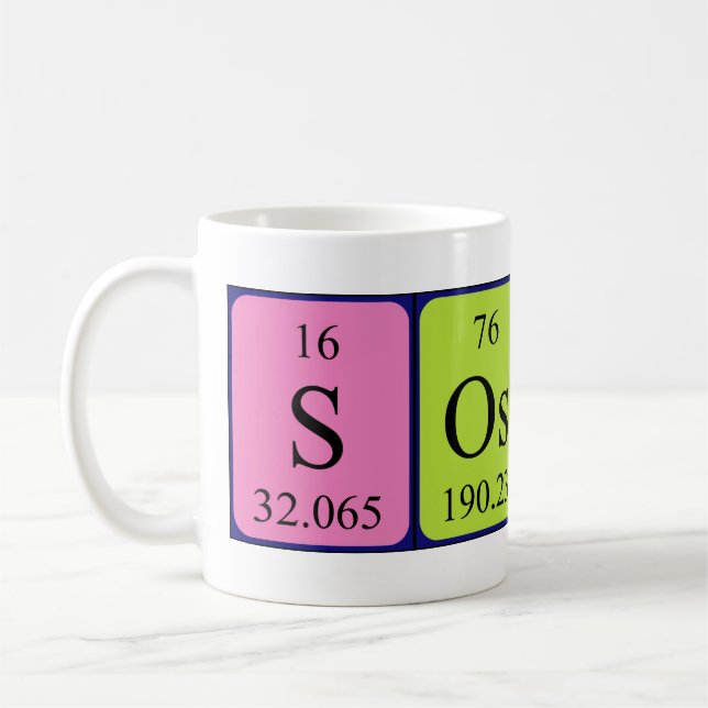 Tasse de nom de table périodique Soshi (Gauche)