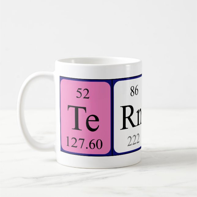 Tasse de nom de table périodique Ternura (Gauche)