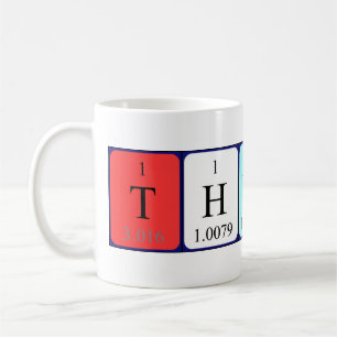 Tasse de nom de table périodique Theron