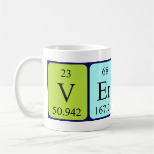 Tasse de nom de table périodique Vernice