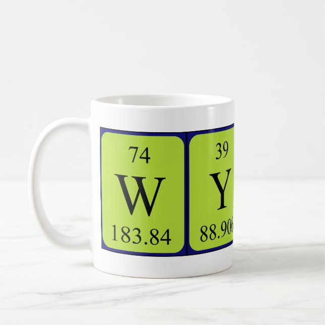 Tasse de nom de table périodique Wynona (Gauche)