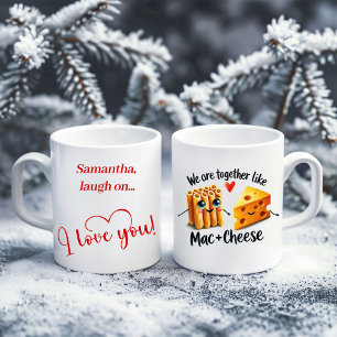 Tasse de nourriture drôle personnalisée Je t'aime 