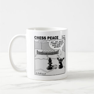 Tasse de paix d'échecs de scène de court de tennis