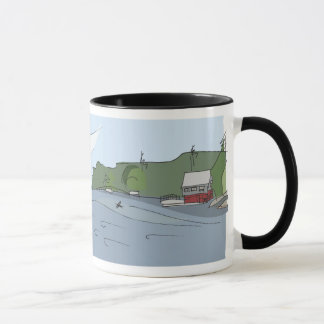 Tasse de panorama de baie d'ombre [noir
