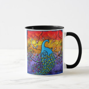 Tasse de paon d'enchantement