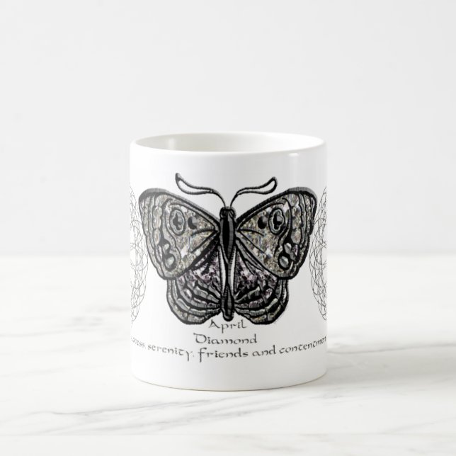Tasse de papillon de pierre porte-bonheur d'avril (Centre)