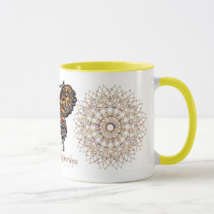 Tasse de papillon de pierre porte-bonheur de