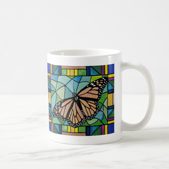 Tasse de papillon en verre souillé (Droite)