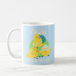 Tasse de Pâques Classique « Chick's Crack Me Up! »