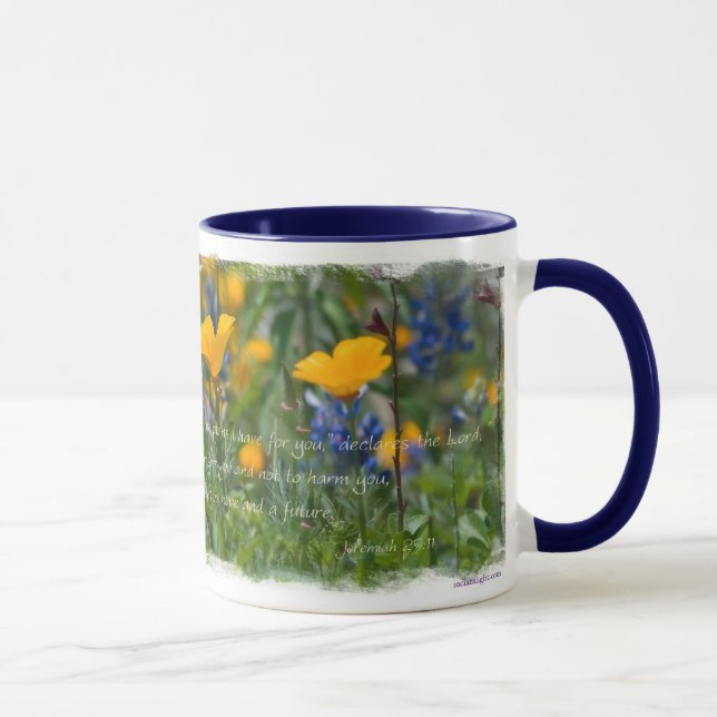 Tasse de pavot de Californie de 29:11 de Jérémie (Droite)