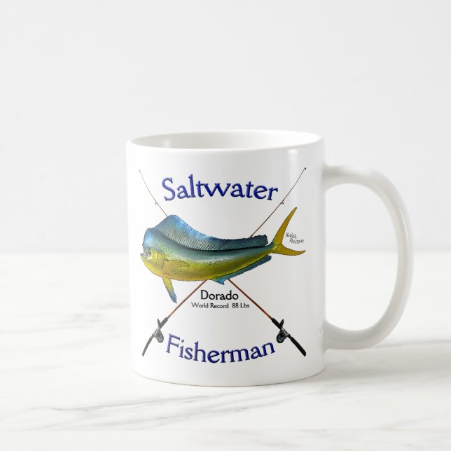 Tasse de pêcheur d'eau de mer de Dorado (Droite)