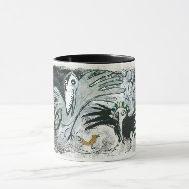 Tasse de peinture d'oiseau (Centre)