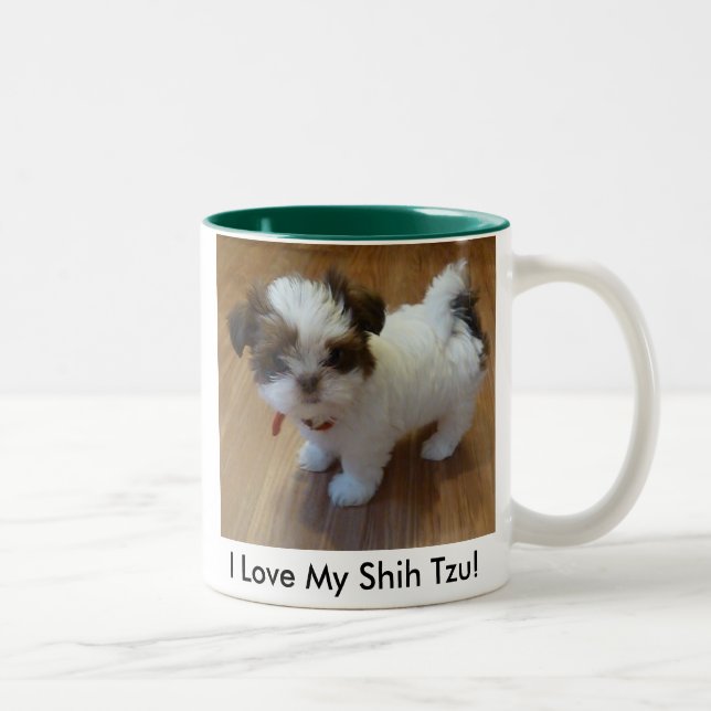 Tasse de photo de chiot de Shih Tzu grande 15 (Droit)