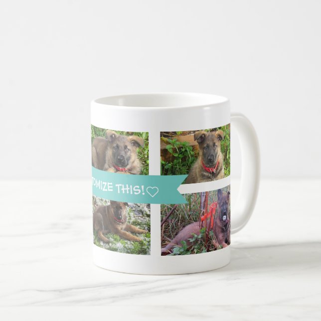 Tasse de photo de collage d'animal familier (Devant droit)