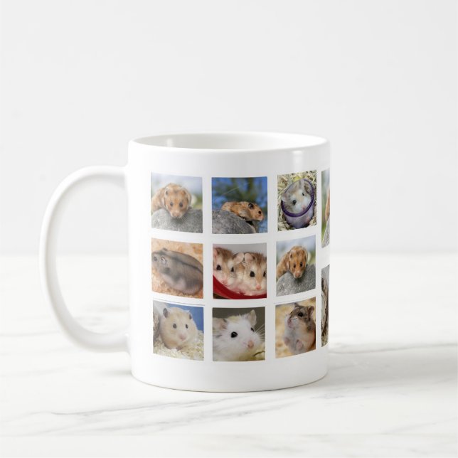 Tasse de photo de collage de hamster/gerbille (Gauche)