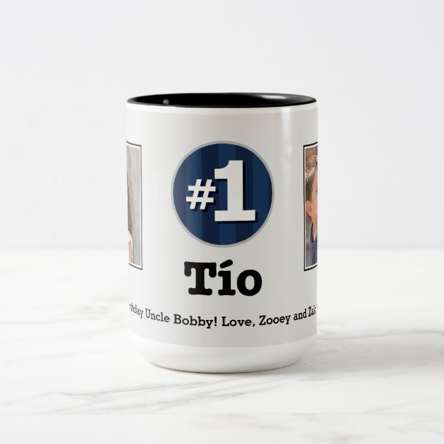 Tasse de photo de coutume de Tio 2 du numéro un (Centre)