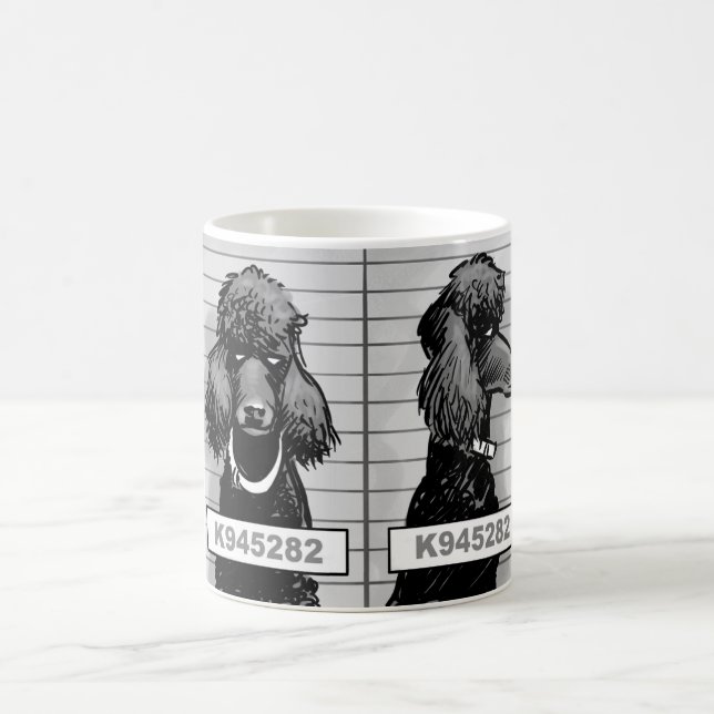 Tasse de photo de détenu de caniche (Centre)