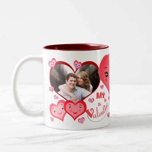 Tasse de photo de la coutume deux de (Gauche)