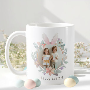 Tasse de photo de Pâques au pastel élégant   Cadre