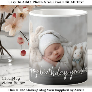 Tasse de photo personnalisée Grand-mère, Moderne u
