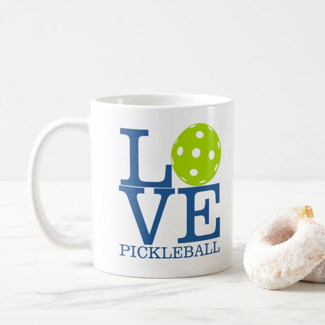 Tasse de Pickleball : "AMOUR PICKLEBALL " (Avec donut)
