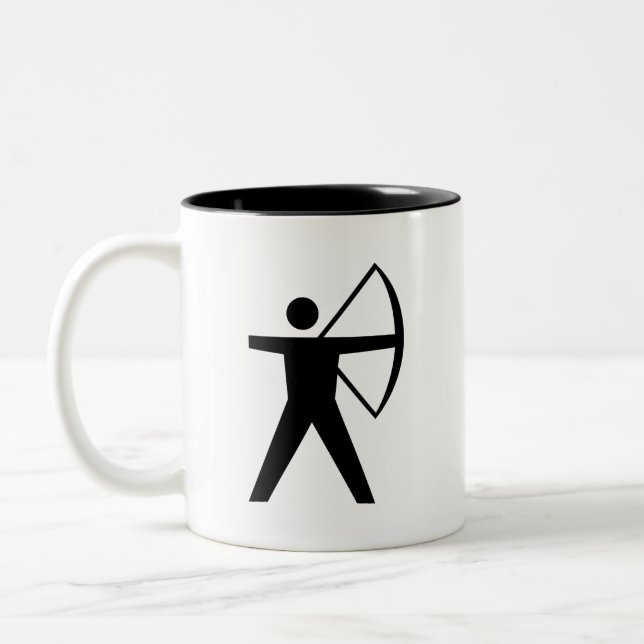 Tasse de pictogramme de "tir à l'arc" (Gauche)