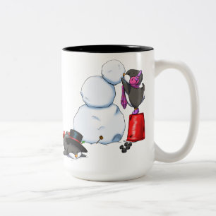 Tasse de pingouin d'hiver