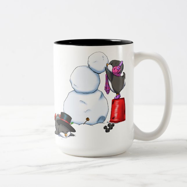 Tasse de pingouin d'hiver (Droit)