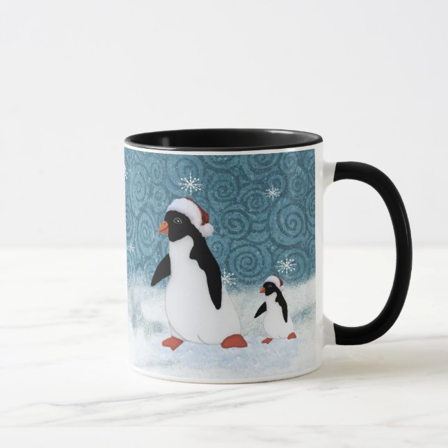 Tasse de pingouins de Père Noël (Droite)