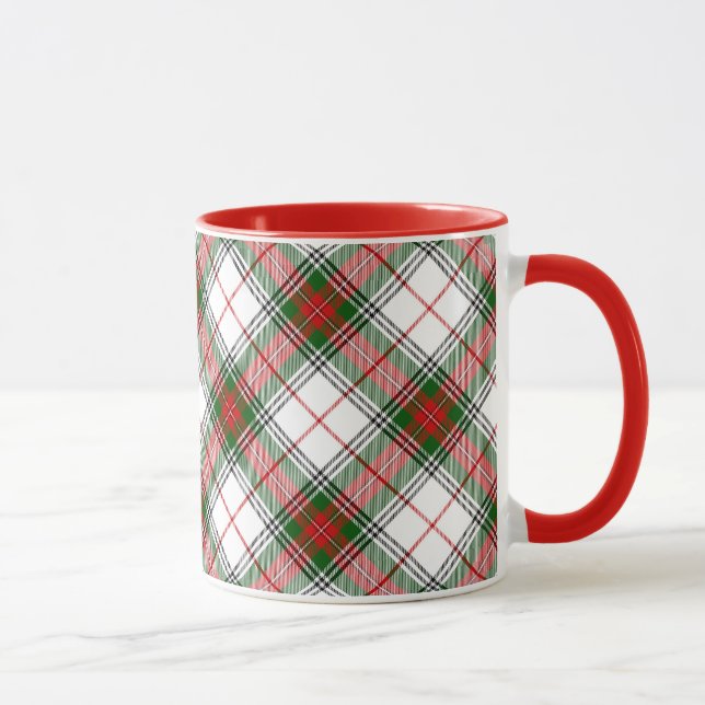 Tasse ~ de plaid de Noël personnalisé (Droite)
