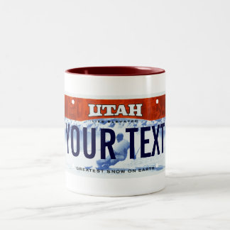Tasse de plaque minéralogique de ski de l'Utah