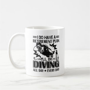 Tasse de plongée à l'air de régime de retraite