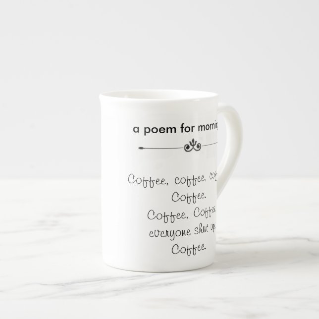 Tasse de poème de café (Devant droit)