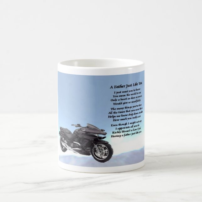 Tasse de poème de père de motocyclette (Centre)