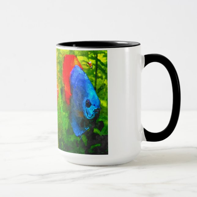 Tasse de poissons d'aquarium de disque (Droite)
