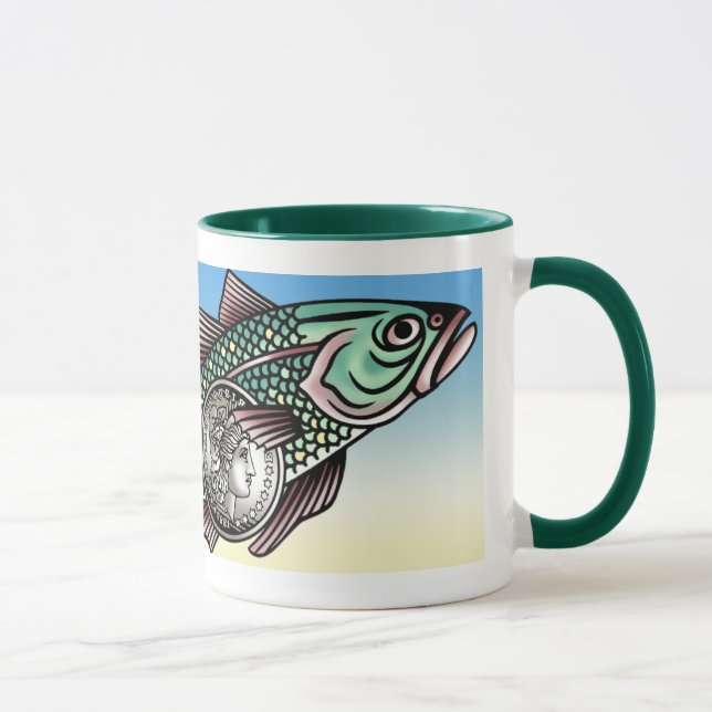 Tasse de poissons d'argent (Droite)