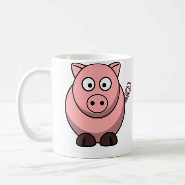 Tasse de porc de bande dessinée (Gauche)