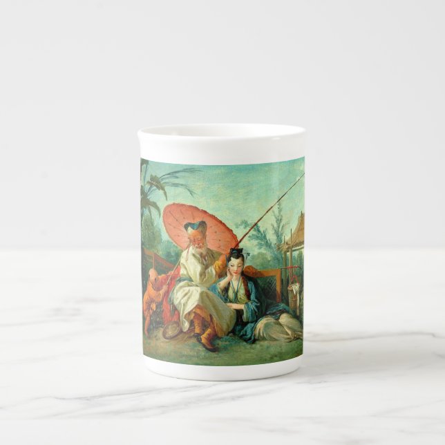 Tasse de porcelaine tendre de Chinoiserie (Devant)