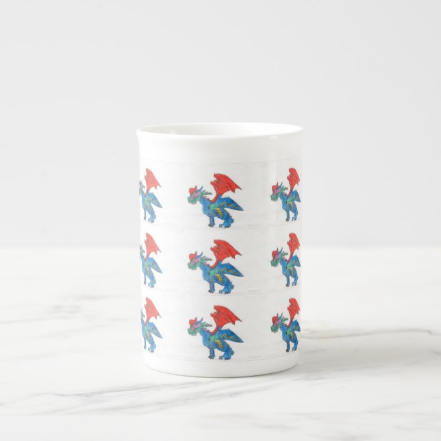 Tasse de porcelaine tendre de dragon (Devant)