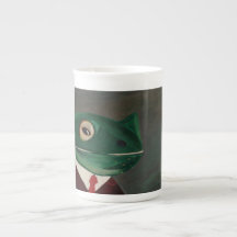 Tasse de porcelaine tendre de grenouille de