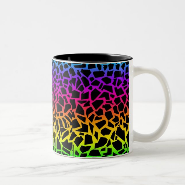Tasse de poster de animal d'arc-en-ciel (Droit)