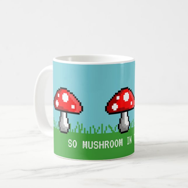 Tasse de pré de champignon de pixel (Devant gauche)