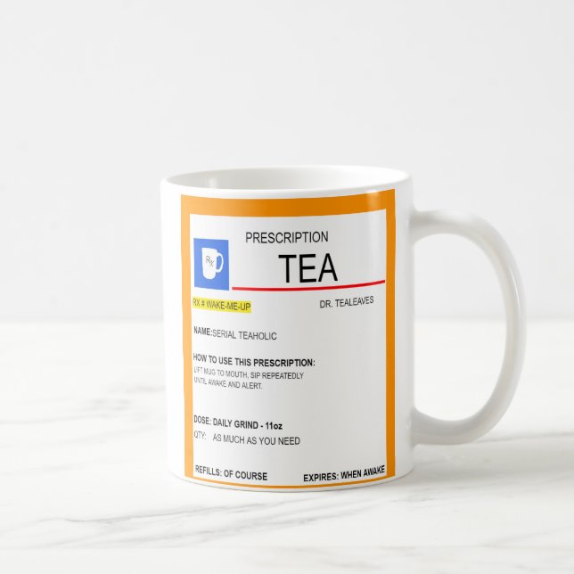 Tasse de prescription de thé pour des amants de (Droite)