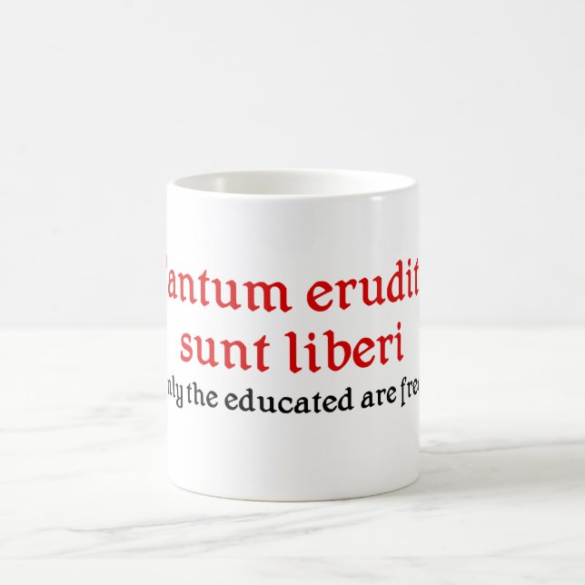 Tasse de professeur avec l'expression latine (Centre)